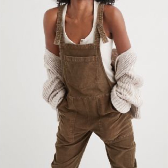 Aerie American Eagle oversized corduroy overall jumpsuit - Picture 6 of 7